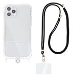 Rizniv Universal Cell Phone Lanyard Basic Case With Adjustable Strap | Comfortable Phone Strap For Smartphones | Multipurpose String For Badge, Key & More (Transparent - 1Pc)