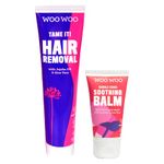 WooWoo Best Sellers Multibuy! - Tame It! Hair Removal Cream 100ml, Jojoba Aloe Vera - Saddle Sore! Soothing Moisturising Balm 50ml, Chamomile Rosehip Oil