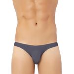 BRUCHI CLUB Micro Modal Antibacterial Low Waist Bikini Briefs for Men Charcoal Gray (in, Alpha, L, Regular, Charcoal Gray)