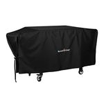 Blackstone 5484 Griddle Cover Updated Fits Cooking Station with Hood and Shelves Water Resistant, Weather Resistant, Heavy Duty 600D Polyester Flat Top Gas Grill Cover, Black 36" Black