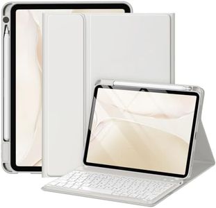 drivego Case with Keyboard for iPad Air 11 Inch (M3 2025/M2 2024), Detachable Keyboard Case for iPad Air 4th 5th generation 10.9 Inch Wireless Pencil Charging, Anti-fall Keycaps, UK Layout, Grey