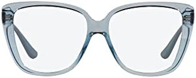 Vogue Eyewear Women's Vo5413 Butterfly Prescription Eyewear Frames, Transparent Blue/Demo Lens, 51 mm