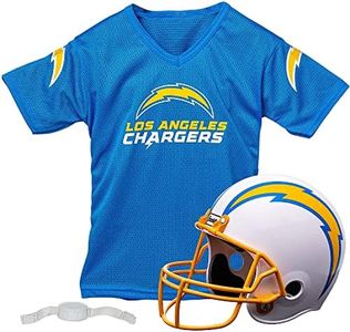 Franklin Sports boys Franklin Sports NFL Los Angeles Chargers Helmet Jersey Set, Team Specific, One Size US