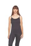 Terramar Women's Thermasilk Pointelle Camisole, Black, X-Small