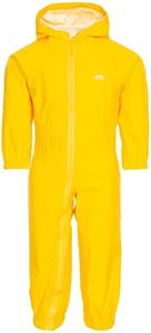 Trespass Unisex Kids Button Waterproof Rain Suit With Hood, sunshine, 12-18 Months UK