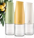 itsufirst® Olive Oil Dispenser Bottle 500ml (Pack Of 1), Auto Flip, Non Drip, Leak Proof, Glass Oil Bottles For Kitchen, Vinegar Drizzler for Cooking, Oil Pourer, Pack Of 1, Sunshine (Yellow)