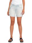 JAG Women's Alex Mid Rise Boyfriend Short, Bella Vista Blue, 0