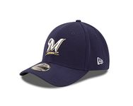 New Era MLB Milwaukee Brewers Team Classic Game 39Thirty Stretch Fit Cap, Blue, Medium/Large