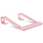 Pink Laptop Stand for Desk,Laptop Stand with Wrist Support,Computer Stand for Laptop,Ventilated Ergonomic Laptop Stand with Wrist Pad,Stand for Laptop on Desk for MacBook/HP/Dell/Acer/Lenovo(Pink)