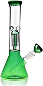 Bong hookah in vetro per acqua e olio con pipa, struttura dritta, altezza 30 cm e filtri a nido d’ape da 14,5/14,4 mm con accessori, economico