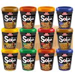 Nissin Cup Soba Pot Noodles 12 Servings Mixed Assorted Flavours (Classic, Teriyaki, Chicken, Chilli, etc) | Selected by WaNaHong