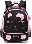 VIDOSCLA Kawaii Cat School Bag for Girls Kids Elementary Backpack Students Book Bag Primary School Bag for Teens