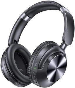 TAGRY Hybrid Active Noise Cancelling Headphones 100H Playtime Wireless Over Ear Bluetooth Headphone with Fast Charging Hi-Res Audio Comfort Earcups Headsets for Travel Home Office Phone PC Black