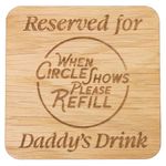 Ideal Dad Gift. Present for Daddy from Son or Daughter. Gift for Him. Dad Birthday, Christmas or Happy Occasion Gift. (Daddy Oak Veneer)