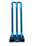 Parth Full Size 32" Heavy Plastic Cricket Full Stump Set (Strips Blue)