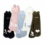 Fuzzy Socks for Women, 5 Pairs Cat Claw Socks Warm Fluffy Cat Paw Socks Cozy Cat Feet Socks for Winter New Year Christmas Comfy Slipper Socks for Girls Women Gifts, One Size