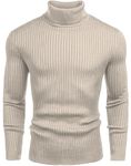 NORTHWIND Men's High Turtle Neck Cotton T-Shirt (Coco, Medium)