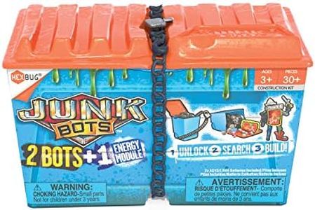 HEXBUG 430-6842 JUNKBOTS Alley Dumpster Assortment Kit Surprise Every Box LOL with Boys and Girls Alien Powered Toys for Kids 24+ Pieces of Action Construction Figures for Ages 5 and Up