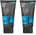 Every Man Jack Daily Face Lotion for Men - Deeply Moisturize and Revive Dry, Tired Skin with Hyaluronic Acid, Aloe Vera and Niacinamide - 2.5 oz Men’s Face Lotion (2 Pack)