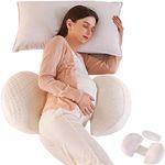 BATTOP Pregnancy Wedge Pillow Support Body,Portable Belly Wedge Pillow with Cooling Cover,Adjustable Maternity Pillow for Sleeping,Support Legs,Back,Knees,Travel Pregnancy Pillows