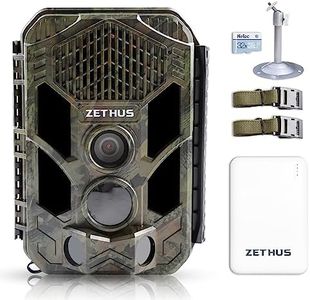 ZETHUS 2.7K 20MP Trail Camera, Game Camera with Night Vision 0.2s Trigger Time 120° 100ft Motion Activated, IP66 Waterproof Hunting Camera 2.8”LCD Screen and Rechargeable Power for Wildlife Monitoring