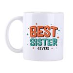 Oye Happy - Ceramic Coffee Mug Best Sister Ever - Gift for Sis/Sister/Behen on Rakshabandhan/Rakhi Gifts for Brother/Rakhi Gifts for Bhabhi