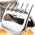 Bear Claws Meat Shredder, Stainless Steel Bear Claws Pulled Pork Meat Shredder Shredding Forks BBQ Claws, Not Easy to Corrode,High Temperature Resistance (Stainless Steel)