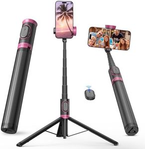 ACKIMA 67" Selfie Stick Tripod, All in One Phone Tripod with Wireless Remote, Extendable Compact Tripods Portable Travel Stand for iPhone Android Selfie/Video Recording/Live Stream/Vlog