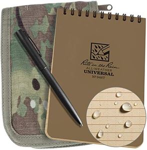 Rite in the Rain Weatherproof 4" x 6" Top Spiral Notebook Kit: MultiCam CORDURA Fabric Cover, 4" x 6" Tan Notebook, and Weatherproof Pen (No. 946M-KIT)