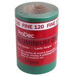 ProDec 5m Roll 120 Grit Fine Grade Green Aluminium Oxide Abrasive Sanding Paper for Sanding Wood, Paint, Plaster, Filler, Metal and More, 115mm Wide Sandpaper Compatible with Machine Sanders