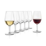 Final Touch ISO INAO Wine Tasting Glasses Set of 6 - Lead-Free Crystal for Red, White, Sparkling, Rosé - 7¼ oz Capacity - Ideal for Wine Tastings and Events (WGT406)