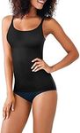 Maidenform Women's Cover Your Bases SmoothTec Shaping Camisole Camouflage, Black, L