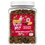 Friskies Party Mix Cat Treats, Mixed Grill Crunch with Real Chicken - 454 g Cannister (1 Pack)