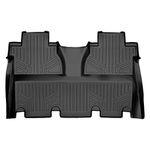 MAXLINER B0155 Floor Mats for Toyota Tundra Crew Max, Coverage Under 2nd Row Seat, 2014-2017 2nd Row, Black