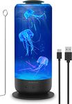 Jellyfish Lamp 2.5L USB Plug-in Jellyfish Lamp, LED Color Changing Jellyfish Aquarium with Speed Control & 2 Light Modes, Mood Light for Home Office Room, Gifts for Kids Teens Girls Boys Adults