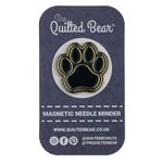 The Quilted Bear Needle Minders - Magnetic Enamel Needle Keeper for Sewing Pins, Sewing Needles, Embroidery Needles, Cross Stitch Needles - Dog Paw