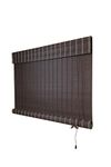 Mr.ChickWala Light Filtering & Cooling PVC Exterior & Interior Window Blind for Balcony and Outdoor Area - Sun Shade, Heat Reducing, Rain Resistant (4Feet X 7Feet) Choclate 2