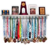 3ft Medal Awards Rack Premier Trophy Shelf- Trophy, Plaque and Medal Display (Gray)