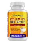 Psyllium Husk Fiber Capsules Supplement, Natural, Supports Digestive Health, Eases Constipation, 220 Capsules, by miNATURALS