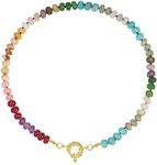 KissYan Beaded Gemstone Necklace fo