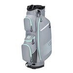 Wilson Staff Golf Bag, Pro Staff Cart Bag, Trolley Bag for up to 14 Clubs, Jade (Grey/White), One Size