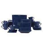 10 Strawberry Street Nova Square 30 pc Dinnerware Set, Dark Blue