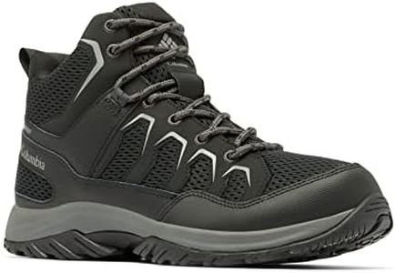 Columbia Men's Granite Trail Mid Waterproof, Black/Titanium Grey Steel, 10