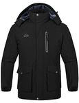 Rdruko Men's Waterproof Ski Jacket Warm Winter Snow Coat Mountain Hooded Outerwear(Black, CA M)