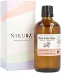 Nikura | Rose Geranium (Egyptian) Fragrance Oil - 100ml | Perfect for Soap Making, Candle Making, Wax Melts, Diffuser | Great for use in Bath Bombs, Perfume Scents, Potpourri | Vegan & UK Made