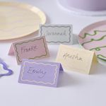 Ginger Ray Pastel Lilac Yellow Green & Pink Birthday Party Place Card Holders 10 Pack