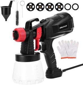Aytop Paint Sprayer, Electric Spray Gun with 4 Nozzles 3 Patterns 400W Fence Paint Sprayer with Adjustable Valve 800ML Detachable Container Handheld Paint Sprayer for Ceiling Walls Cabinets (Black)