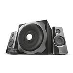 Trust Tytan 2.1 PC Speakers with Subwoofer, 120W (60W RMS), UK Plug, Sound System with Wired Volume Control, Jack 3.5 mm, Computer Speakers for PC, Laptop, TV, Tablet and Smartphone - Black