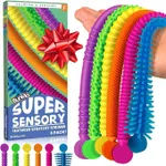 BUNMO Stocking Stuffers for Kids - Stretchy Sensory Strings - Stimulating & Addictive Sensory Toys for Kids - Stocking Stuffers for Boys and Girls - Non Mouthable Toy - Super Sensory 6 Pack