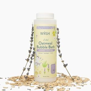 WIISH Baby Oatmeal Bubble Bath - Baby Bubble Bath for Sensitive Skin with 30% Colloidal Oatmeal | Aloe Vera Extract Powder + Healing Ingredient, Soothing Itchiness, Rashes, Dryness 8 oz